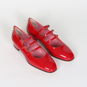 CAREL Paris Ariana, red patent leather Mary Janes